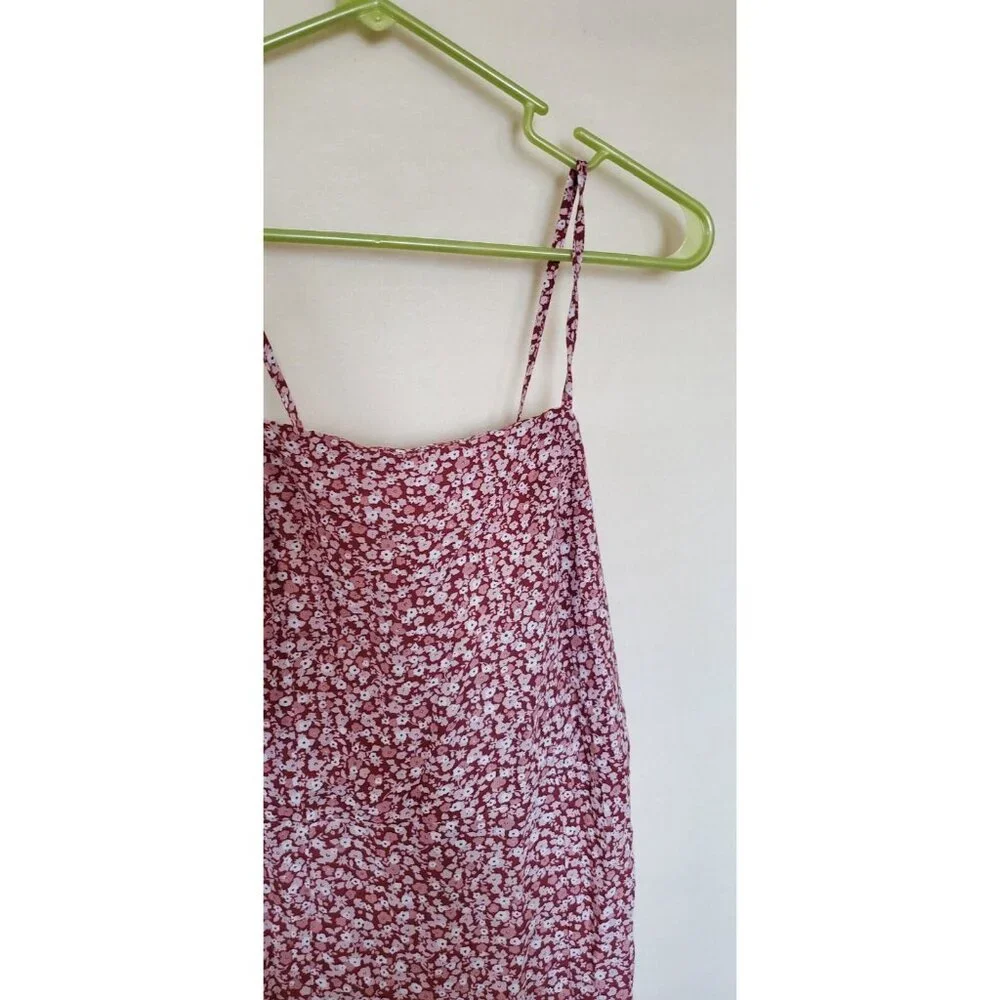Aeropostale Floral Dress Spaghetti Straps Criss Cross Back Feminine Cottage Core